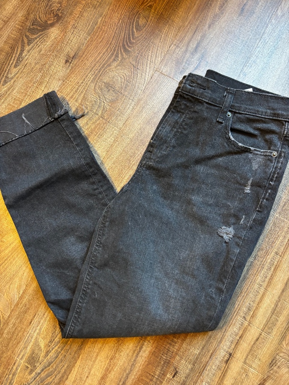 Womens Old navy mid-rise boyfriend jeans Black size 6 tall